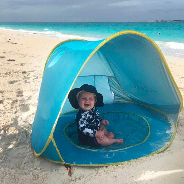 Barraca de Praia Infantil com Piscina e Proteção UV - universo pequenino