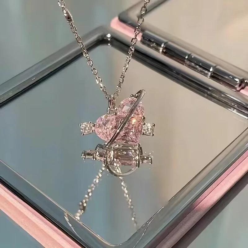 Colar Pink crystal