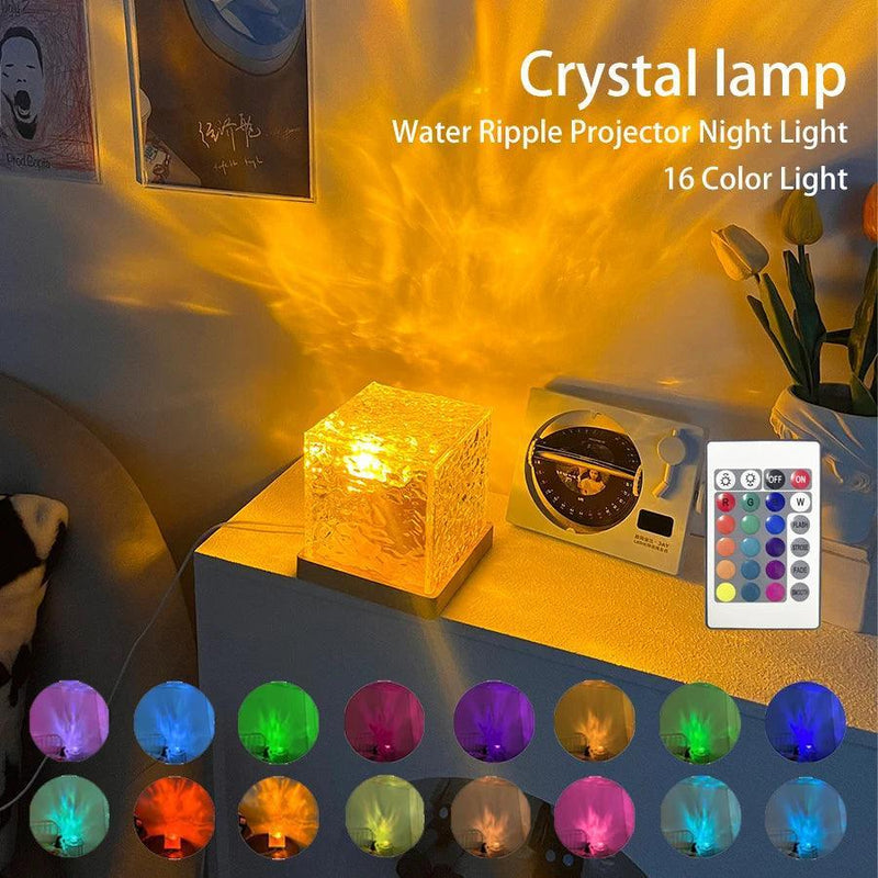 Auralight Cubo Projetor de Luz ondas de oceano com 16 cores