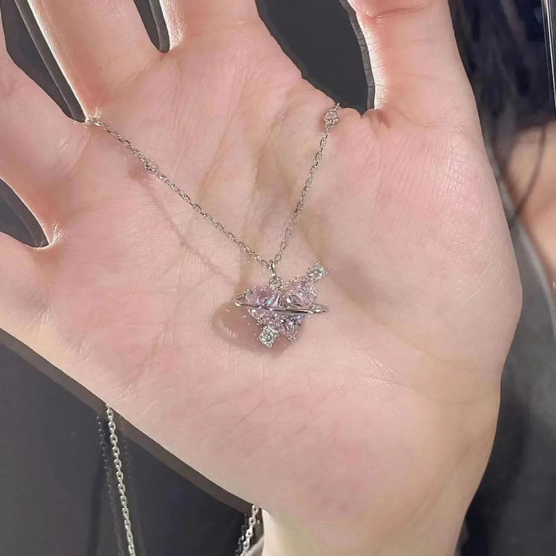 Colar Pink crystal