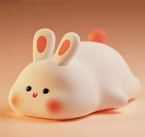 LumiLapin - Luminária em Silicone de Coelhinho Fofo Recarregável