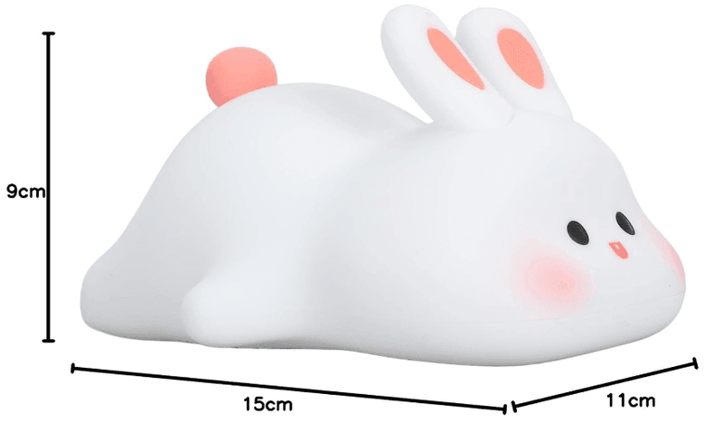 LumiLapin - Luminária em Silicone de Coelhinho Fofo Recarregável