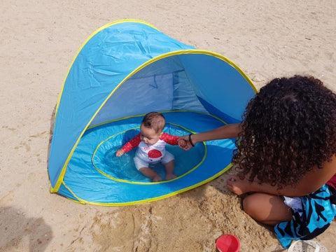 Barraca de Praia Infantil com Piscina e Proteção UV - universo pequenino